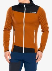 Bluza z kapturem męska Ortovox Fleece Light Hoody. Brązowe bluzy męskie ORTOVOX, m, bez wzorów, z elastanu, z kapturem. Za 692.99 zł.