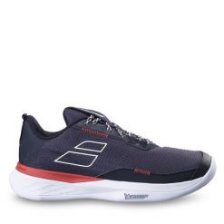 Buty do tenisa Babolat. Czarne buty sportowe męskie BABOLAT, bez zapięcia, tenisowe. Za 359.99 zł.