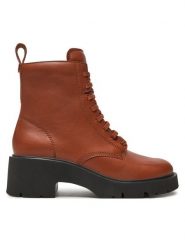 Camper Trzewiki Milah K400577-011 Czerwony. Czerwone botki damskie Camper, ze skóry, bez obcasa, na płaskiej podeszwie, bez zapięcia. Za 469.99 zł.