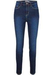 Dżinsy Skinny Mid Waist ze stretchem. Niebieskie jeansy damskie bonprix. Za 94.99 zł.