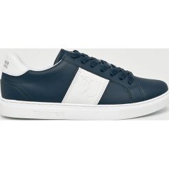 Trussardi Jeans - Buty. Niebieskie buty sportowe męskie TRUSSARDI JEANS, z gumy, bez zapięcia. W wyprzedaży za 299.90 zł.