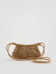 Pleciona torebka na ramię - beżowy. Brązowe torby i plecaki dziecięce Reserved, z materiału, małe. Za 59.99 zł.