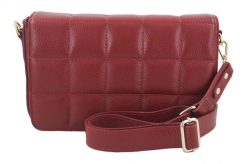 Pikowana listonoszka skórzana BARBERINI'S czerwona 932-13. Czerwone torebki shopper damskie Barberinis, bez wzorów, ze skóry, małe, pikowane, bez dodatków. Za 289.99 zł.