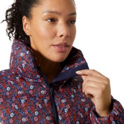 Damska kurtka puchowa Helly Hansen Jade. Niebieskie kurtki damskie Helly Hansen, bez wzorów, z puchu, bez kaptura. W wyprzedaży za 750.50 zł.