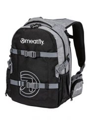 Plecak z pokrowcem przeciwdeszczowym 26L – grey heather/black Meatfly. Szare plecaki damskie Meatfly, bez wzorów, z materiału, biznesowe. Za 305.99 zł.