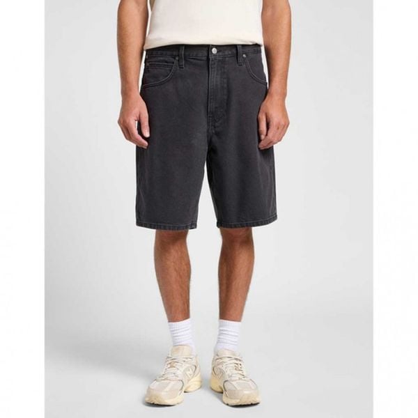 MĘSKIE SPODENKI LEE ASHER SHORT BLACK WORN IN 112365747. Czarne szorty męskie Lee, m, bez wzorów, z jeansu. Za 189.99 zł.