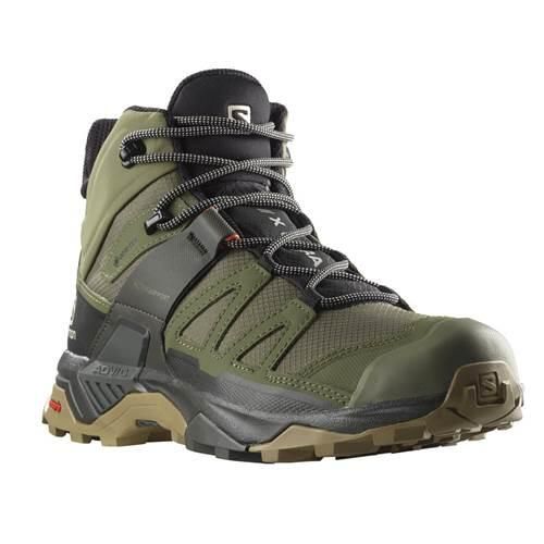 Buty trekkingowe męskie Salomon Ultra 4 Mid Gtx. Zielone trekkingi męskie Salomon, trekkingowe. Za 919.99 zł.