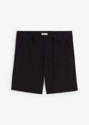 Eleganckie szorty, Relaxed Fit. Czarne eleganckie spodnie męskie bonprix, m, bez wzorów. Za 127.99 zł.