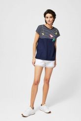 Szorty jeansowe z koronką. Szorty damskie MOODO, l, bez wzorów, z jeansu. W wyprzedaży za 9.99 zł.