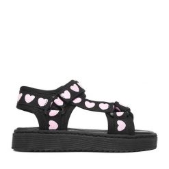 Sandały DeeZee. Czarne sandały dziewczęce DeeZee, bez zapięcia. Za 89.99 zł.
