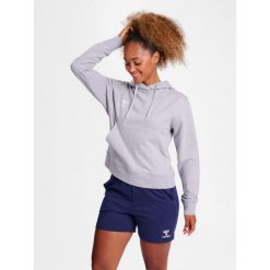Bluza damska z kapturem Hummel Go 2.0. Szare bluzy sportowe damskie Hummel, bez wzorów, z kapturem, na fitness i siłownię. Za 231.00 zł.