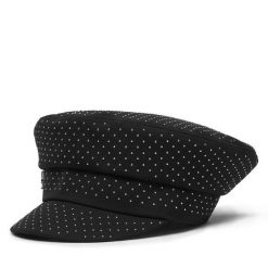 Kaszkiet KARL LAGERFELD. Czarne czapki i kapelusze damskie KARL LAGERFELD, bez wzorów. Za 529.99 zł.