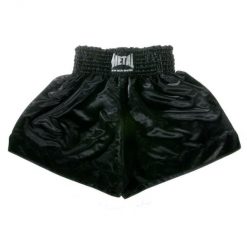 Spodenki bokserskie Metal Boxe Thaï. Czarne szorty męskie METAL BOXE, xl, bez wzorów, z poliesteru. Za 136.50 zł.