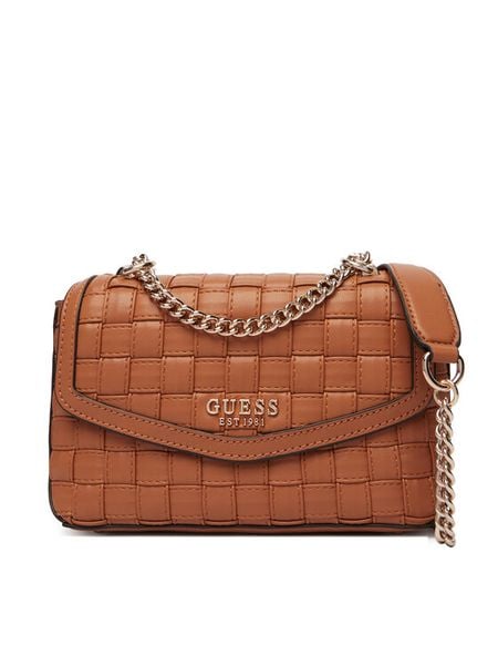 Guess Torebka Sandy HWWG84 18210 Brązowy. Brązowe listonoszki damskie Guess, z aplikacjami, bez dodatków. Za 679.99 zł.