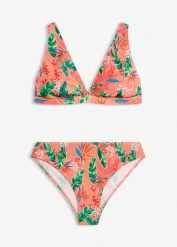Bikini z trójkątnymi miseczkami (2 części). Brązowe bikini damskie bonprix, bez wzorów. Za 92.99 zł.