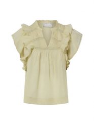 Neo Noir Bluzka - Jayla Kobiety Bawełna zielony, 42. Zielone bluzki damskie Neo Noir, bez wzorów, z bawełny, bez kołnierzyka, bez ramiączek. Za 229.95 zł.