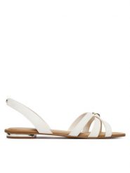 Aldo Sandały Marassita 14011276 Biały. Białe sandały damskie Aldo, bez wzorów, ze skóry, bez obcasa, na płaskiej podeszwie, bez zapięcia. Za 249.99 zł.