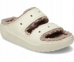 Klapki Dla Dorosłych Crocs Classic Cozzy Sandal. Brązowe klapki męskie Crocs, z materiału. Za 202.99 zł.