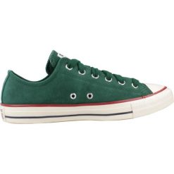 Buty CONVERSE CHUCK TAYLOR ALL STAR SUEDE Zielony. Zielone trampki męskie Converse, bez wzorów, z tkaniny, retro, bez zapięcia. Za 197.99 zł.