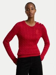LAUREN RALPH LAUREN Sweter 200P14039501 Czerwony Regular Fit. Czerwone swetry damskie Lauren Ralph Lauren, m, bez wzorów, z wiskozy, bez kołnierzyka, bez ramiączek, bez kaptura. Za 730.99 zł.
