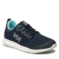 Buty do sportów wodnych Helly Hansen. Niebieskie klapki damskie Helly Hansen, bez wzorów, żeglarskie. Za 329.99 zł.