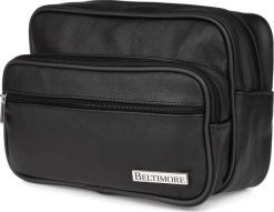 Beltimore Czarna skórzana saszetka męska duża dwukomorowa do ręki Beltimore G58. Czarne saszetki męskie Beltimore, duże. Za 109.99 zł.