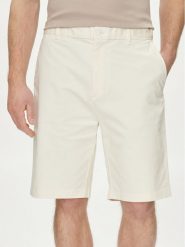 Calvin Klein Szorty materiałowe Sateen K10K112831 Écru Regular Fit. Szorty męskie Calvin Klein, m, bez wzorów, z bawełny. Za 219.99 zł.