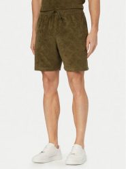 Emporio Armani Szorty sportowe EM000695 AF20449 F7014 Zielony Regular Fit. Zielone krótkie spodenki sportowe męskie Emporio Armani, m, bez wzorów, z bawełny. Za 539.99 zł.