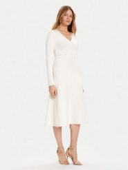 TWINSET Sukienka dzianinowa 252TP3271 Écru Regular Fit. Sukienki damskie Twinset, s, bez wzorów, z dzianiny, bez kołnierzyka, bez ramiączek. Za 849.99 zł.