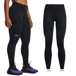 Legginsy termoaktywne damskie Under Armour ColdGear Authentics ocieplane. Czarne bielizna termoaktywna damska Under Armour, s, bez wzorów, do biegania. Za 139.99 zł.