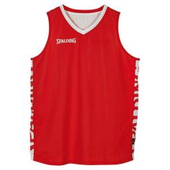 Jersey Spalding Essential Reversible. Białe koszulki sportowe męskie Spalding, m, bez wzorów, z jersey, bez kołnierzyka, bez ramiączek, na fitness i siłownię. Za 103.45 zł.