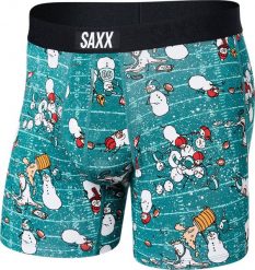 SAXX Bokserki męskie szybkoschnące SAXX VIBE Boxer Brief bałwany - zielony S. Zielone bokserki męskie Saxx, m, bez wzorów. Za 103.99 zł.