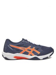 Asics Buty halowe Gel-Rocket 11 1071A091 Granatowy. Niebieskie buty sportowe męskie Asics, z materiału, bez zapięcia. Za 269.99 zł.