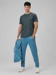 4F Spodnie treningowe szybkoschnące męskie - granatowe XXL. Niebieskie spodnie sportowe męskie 4f, m, bez wzorów, ze skóry. Za 179.99 zł.