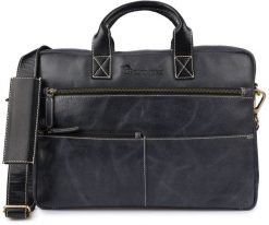 Torba męska skórzana na laptopa ramię komputer duża nubuk czarna Beltimore N04. Czarne torby na laptopa męskie Beltimore, bez wzorów, z nubiku. Za 499.24 zł.