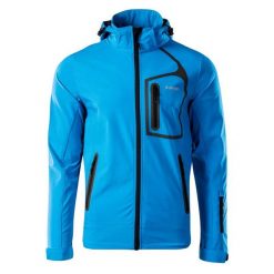 Kurtka męska Softshell Hi-Tec Nils - błękitna, Rozmiar L. Niebieskie kurtki męskie Hi-tec, l, bez wzorów, z materiału, bez kaptura. Za 194.99 zł.