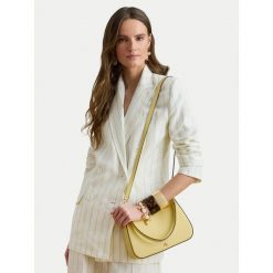 Torebka LAUREN RALPH LAUREN. Żółte torebki do ręki damskie Lauren Ralph Lauren, bez wzorów, klasyczne, bez dodatków. Za 1,069.00 zł.