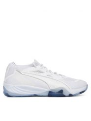 Puma Buty halowe Eliminate Nitro Sqd 4 108438 02 Biały. Białe buty sportowe męskie Puma, z materiału, bez zapięcia. Za 499.99 zł.