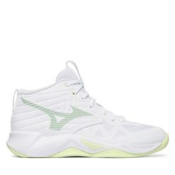 Buty halowe Mizuno. Białe obuwie sportowe damskie Mizuno, bez wzorów, mizuno wave. Za 489.99 zł.