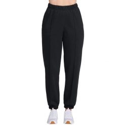 Spodnie Skechers Delight Jogger, Kobiety. Czarne obuwie sportowe damskie Skechers, bez wzorów, z bawełny, na fitness i siłownię. Za 290.00 zł.