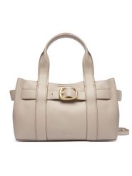 Calvin Klein Torebka Buckle Mini Tote With Strap LV04F3295G Beżowy. Brązowe torebki do ręki damskie Calvin Klein, bez wzorów, ze skóry, bez dodatków. Za 499.99 zł.