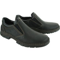 RIEKER 12272-00 black, półbuty męskie. Czarne półbuty na co dzień męskie Rieker, z gumy, bez zapięcia. Za 279.90 zł.