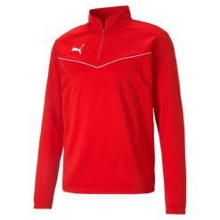 Bluza piłkarska męska Puma teamRISE 1 4 Zip Top. Białe bluzy sportowe męskie Puma, l, bez wzorów, bez kaptura, do biegania. Za 129.00 zł.