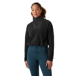 Damska bluza typu crop Helly Hansen Daybreaker Fleece. Czarne bluzy damskie Helly Hansen, xl, bez wzorów, z polaru, bez kaptura. Za 314.00 zł.