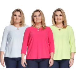 Elegancka bluzka z kokardką do pracy kolory PLUS SIZE. Bluzki damskie marki Moda Size Plus Iwanek. Za 105.00 zł.