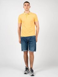 Koszulka polo do golfa męska Sustainable. Brązowe koszulki polo męskie Geox, m, bez wzorów, z bawełny, klasyczne, bez ramiączek. Za 156.00 zł.