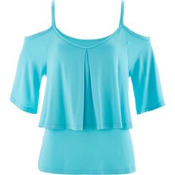 Shirt z odkrytymi ramionami bonprix morski. Bluzki damskie bonprix. Za 37.99 zł.