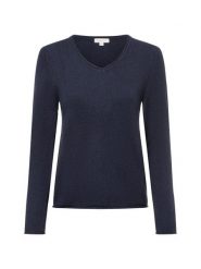 Brookshire Sweter z dzianiny Kobiety Bawełna niebieski, S. Niebieskie swetry damskie brookshire, s, bez wzorów, z bawełny, klasyczne, bez kołnierzyka, bez ramiączek, bez kaptura. Za 249.95 zł.