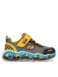 Skechers Sneakersy Play Scene 407312N/BKYL Szary. Szare buty sportowe chłopięce Skechers, bez wzorów, z materiału, bez zapięcia. Za 179.99 zł.