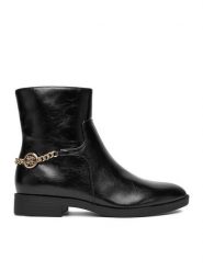 Nine West Botki CEO-RASHA-01 Czarny. Czarne botki damskie Nine West, z materiału, bez obcasa, na płaskiej podeszwie, bez zapięcia. Za 279.99 zł.